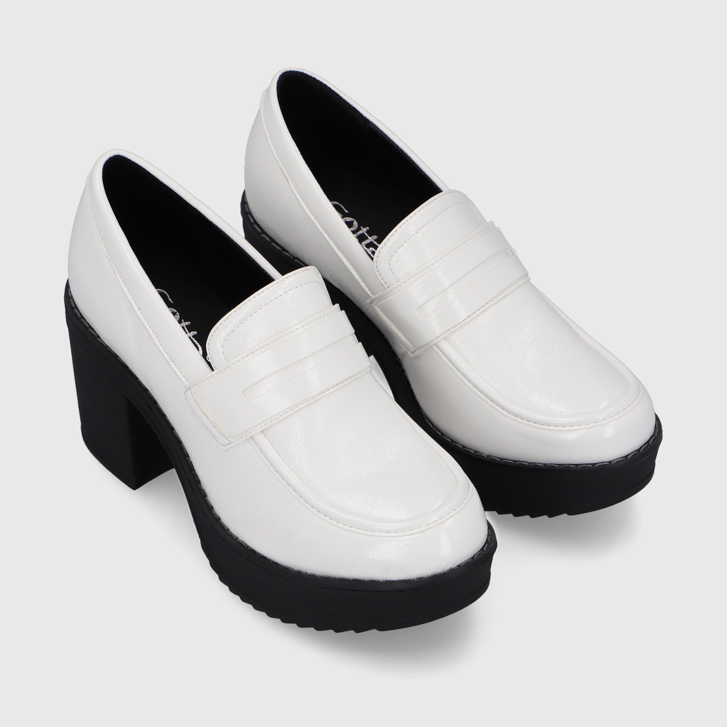 Zapato Blanco Charol Mujer 13503