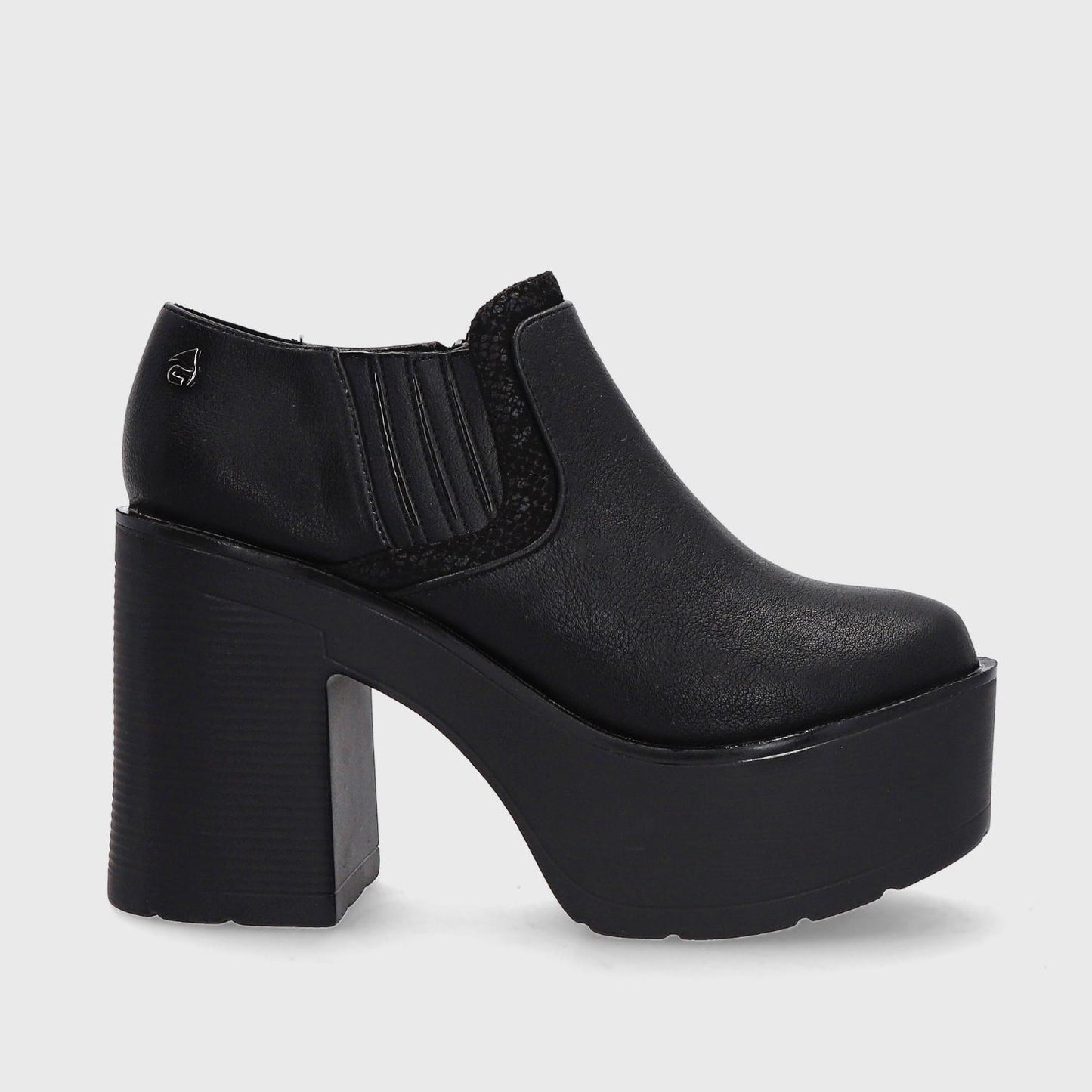 Zapato Plataforma Negro Mujer 15038