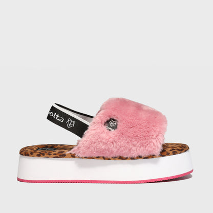 Slipper Rosado Animal Print Mujer 15313