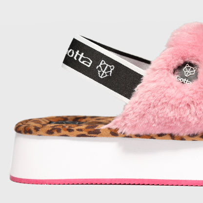 Slipper Rosado Animal Print Mujer 15313