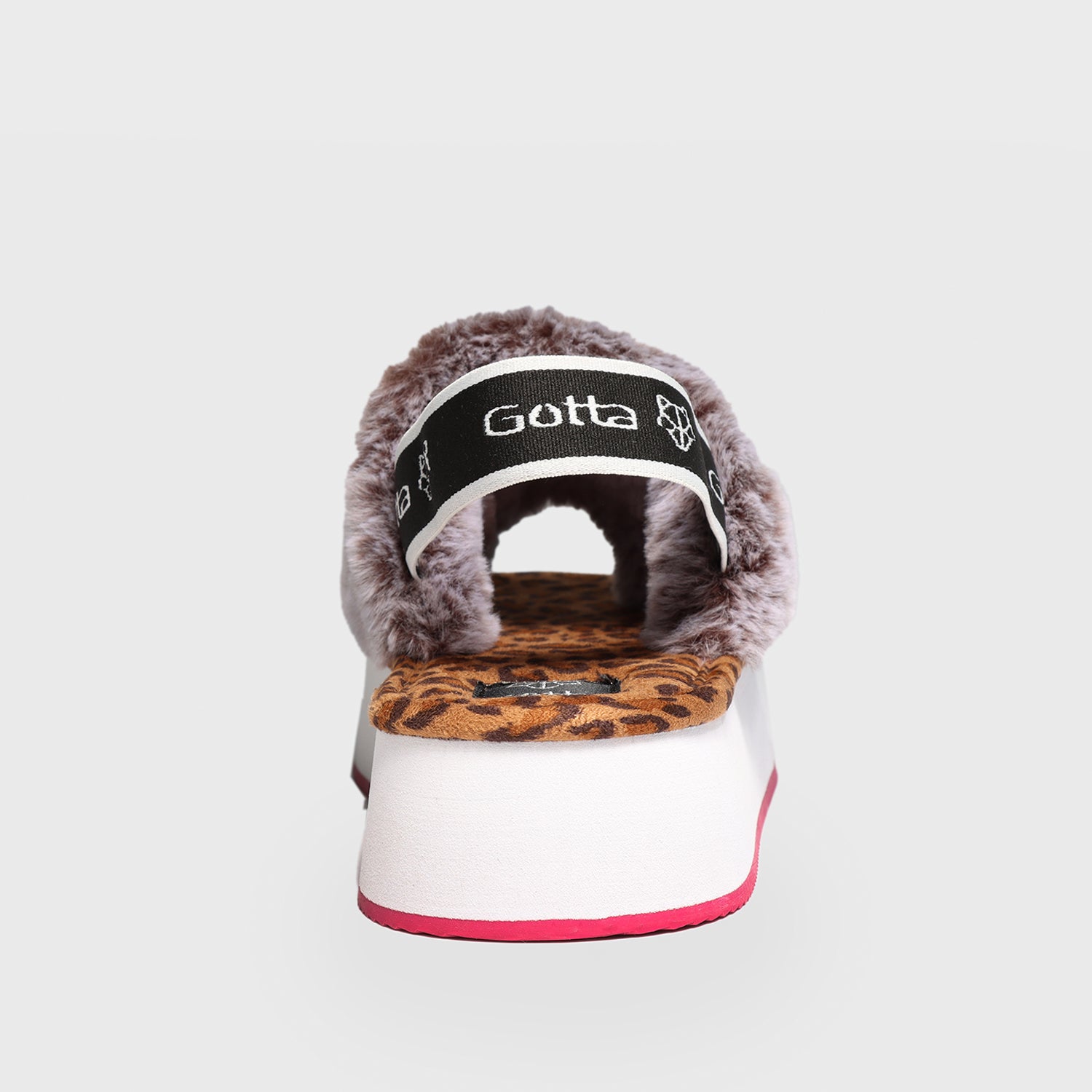 Slipper Gris Animal Print Mujer 15313