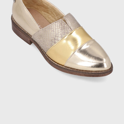 Zapato Dorado Mujer 17562