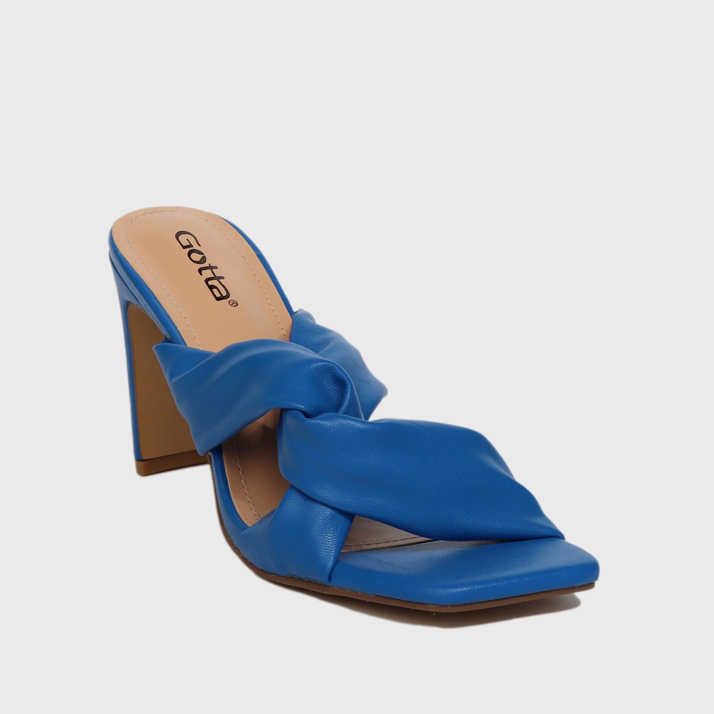 Sandalia Taco Azul Mujer 25700