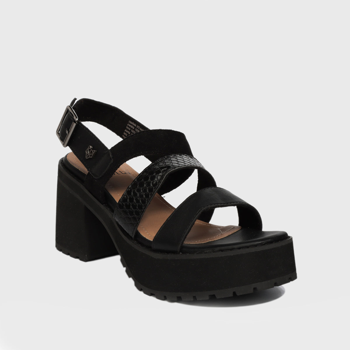 Sandalia Negra Mujer 25794