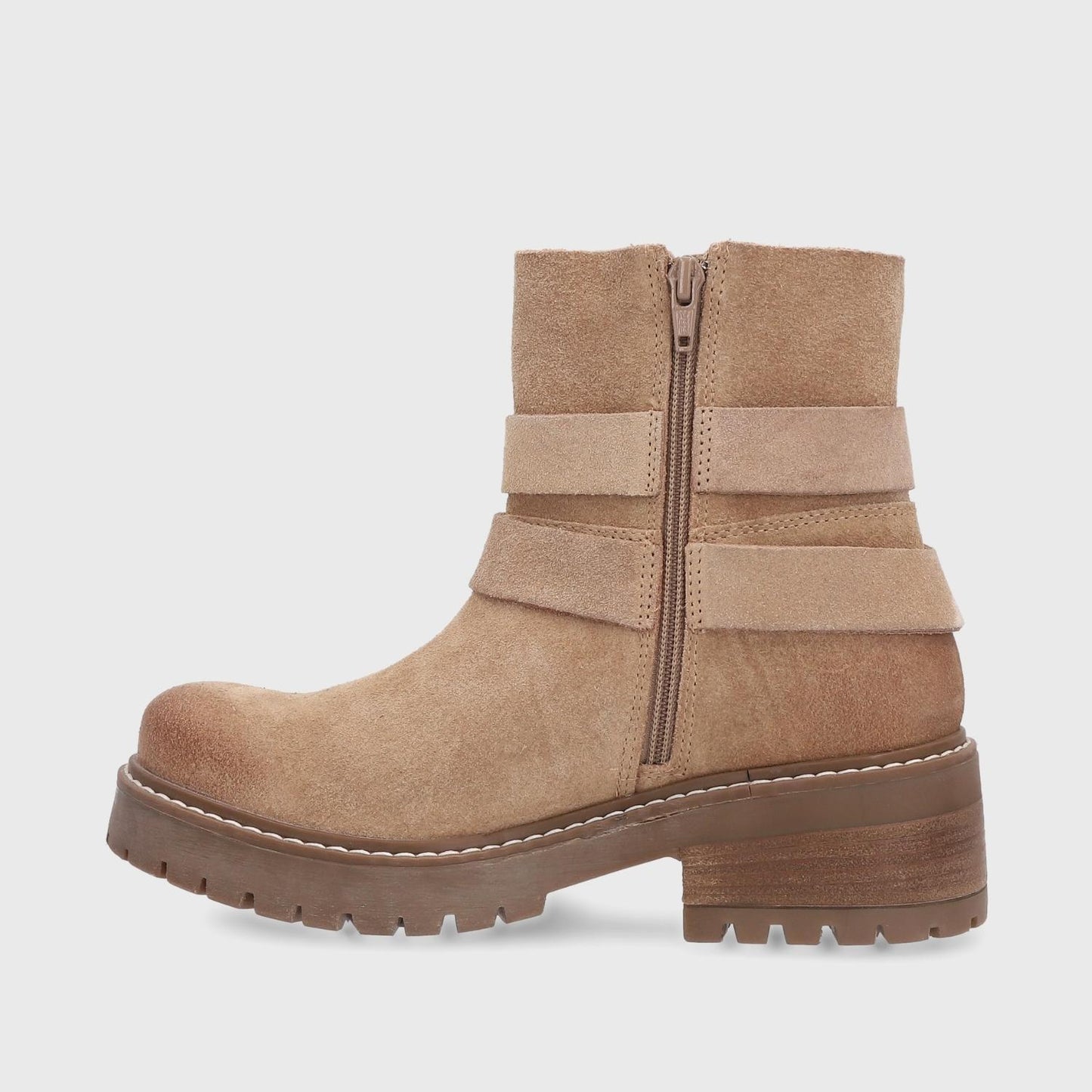 Botín Cuero Beige Mujer 28501