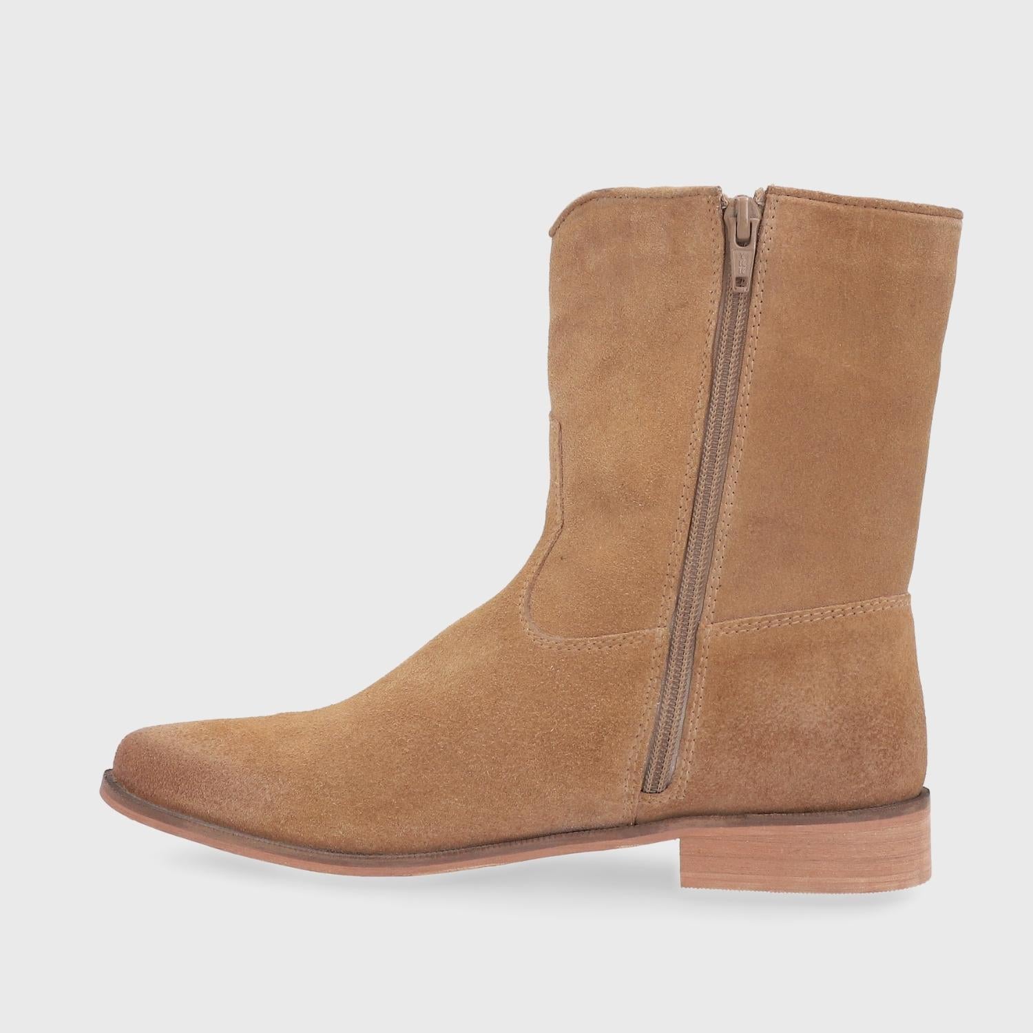 Botín Cuero Beige Mujer 28512