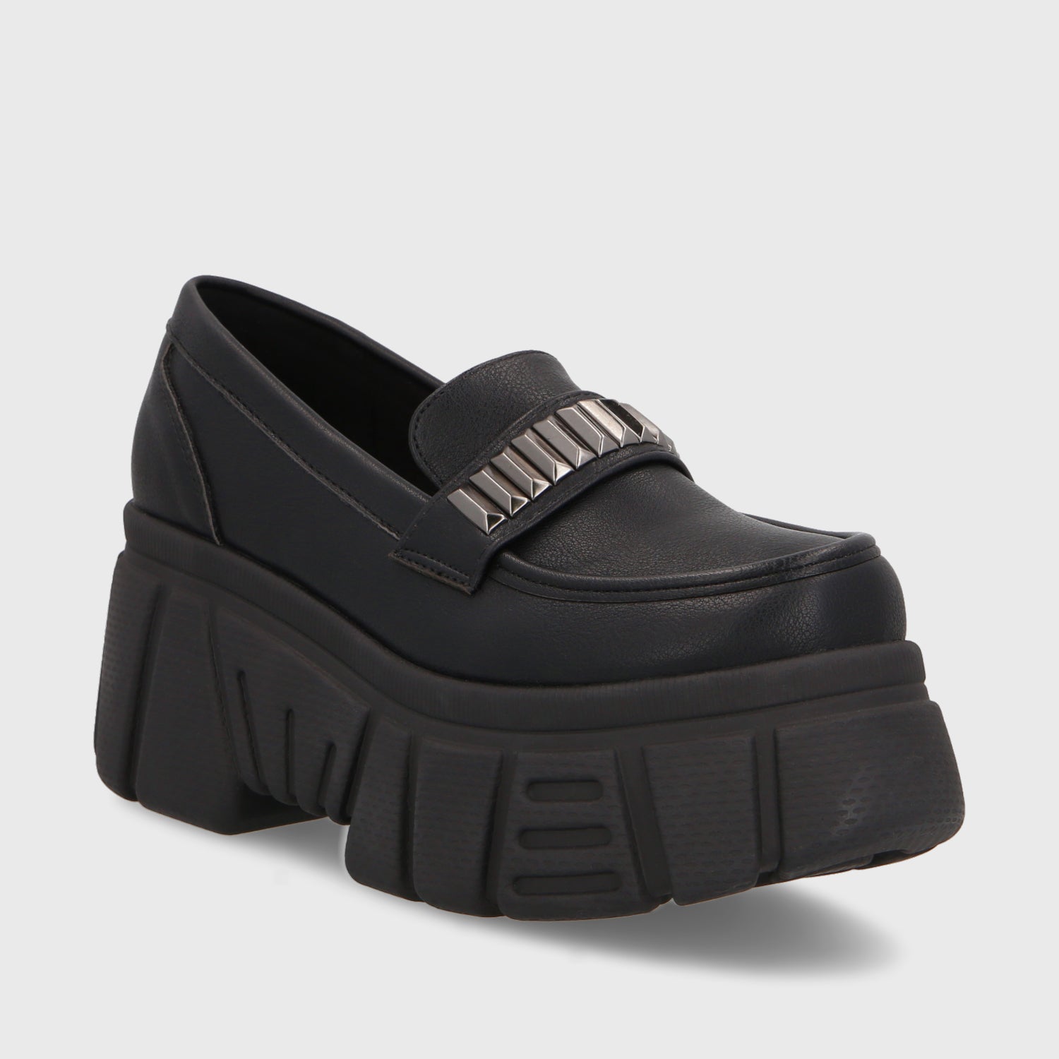 Mocasin Plataforma Negro Mujer 35174