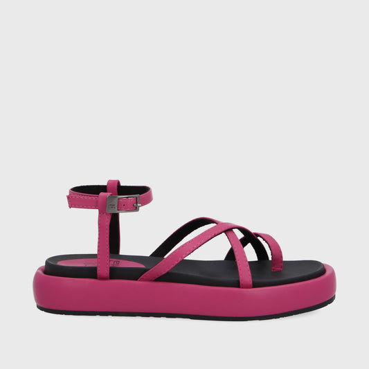 Sandalia Plana Fucsia Mujer 35210