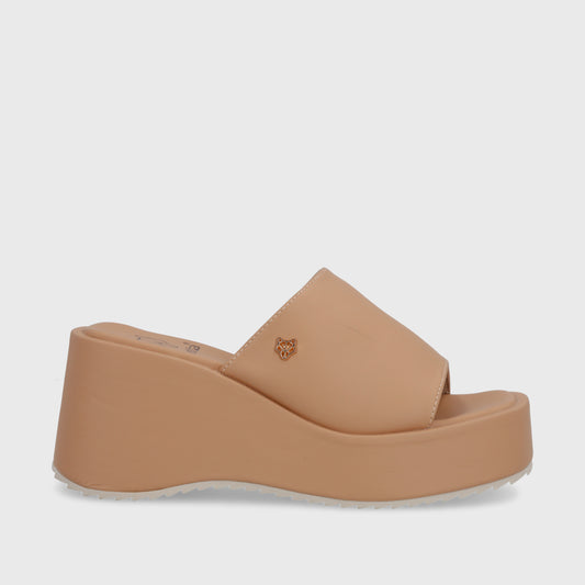 Sandalia Plataforma Camel Mujer 35240