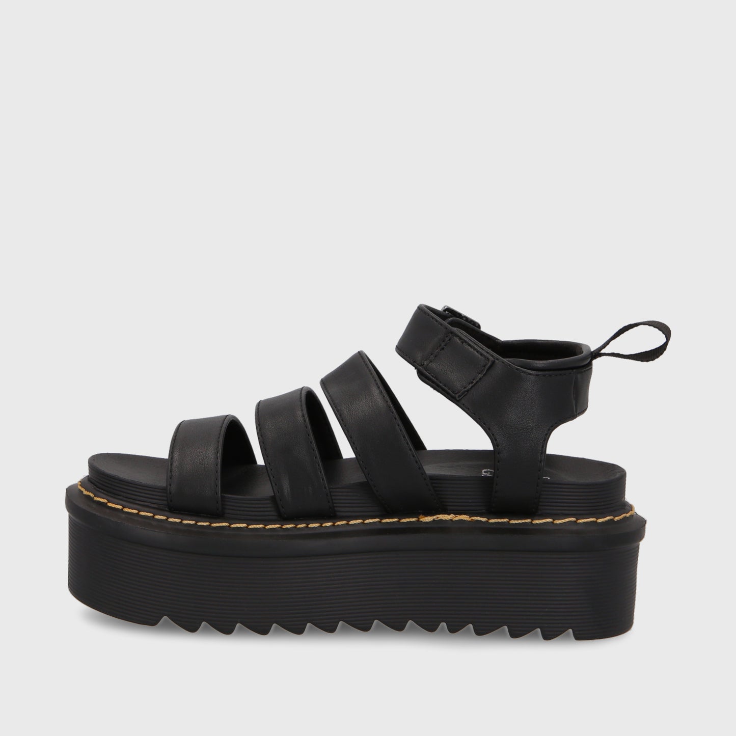 Sandalia Plataforma Negra Mujer 35300