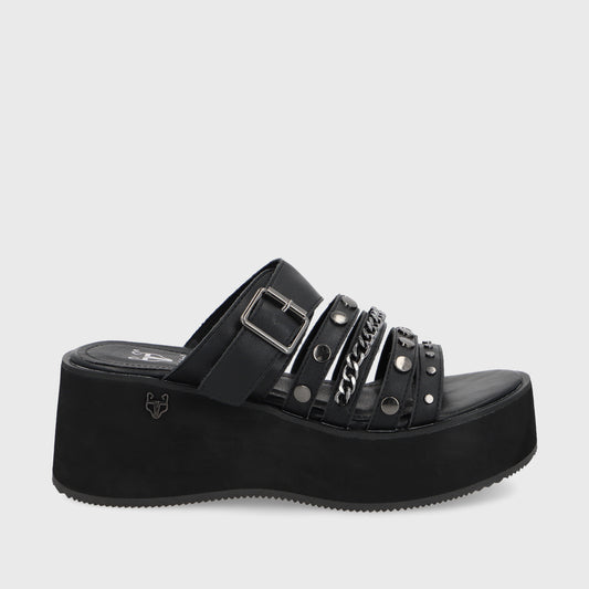 Sandalia Negra Mujer 45841