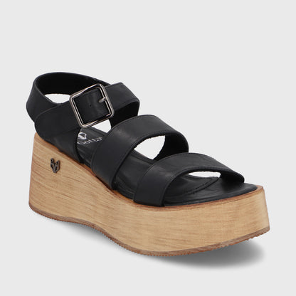 Sandalia Negra Mujer 45842