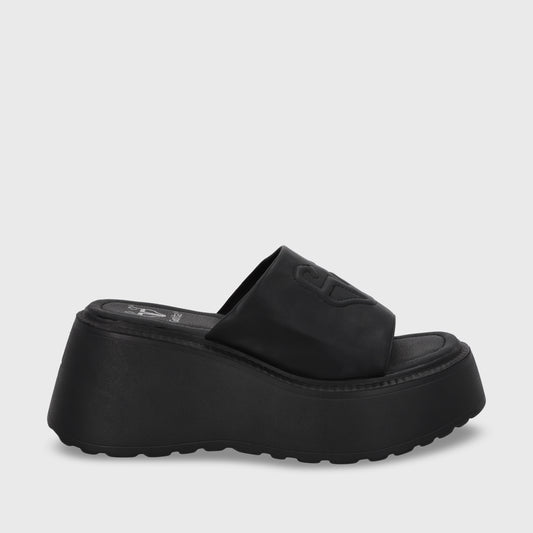 Sandalia Plataforma Negro Mujer 53720