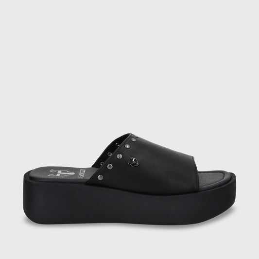 Sandalia Plataforma Negro Mujer 53730