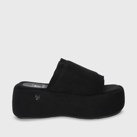 Sandalia Plataforma Negro Mujer 55960