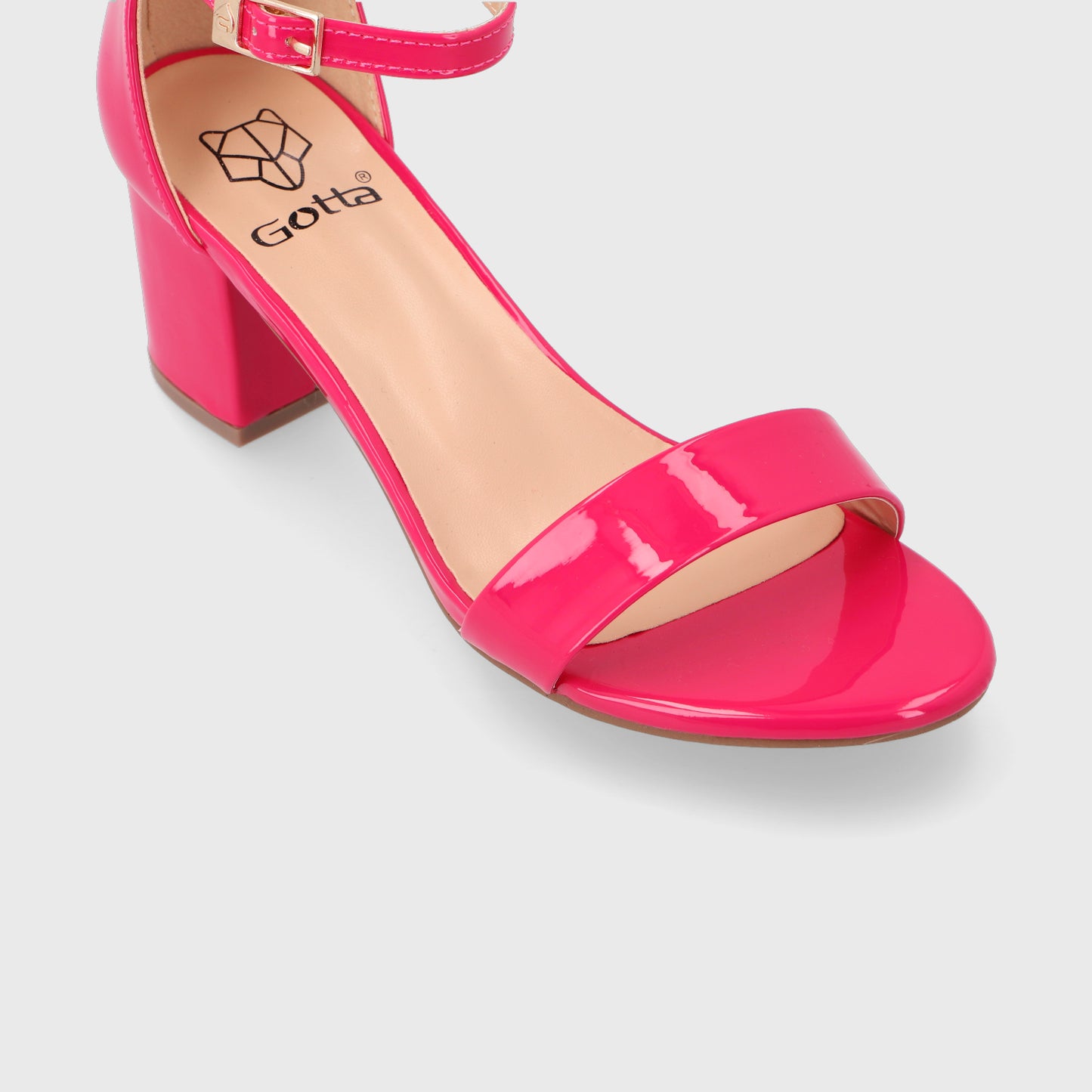 Sandalia Taco Fucsia Mujer C6161