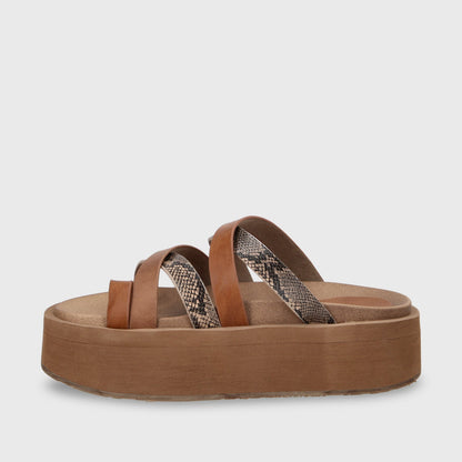 Sandalia Plataforma Beige Mujer 55940 - Gotta Perú